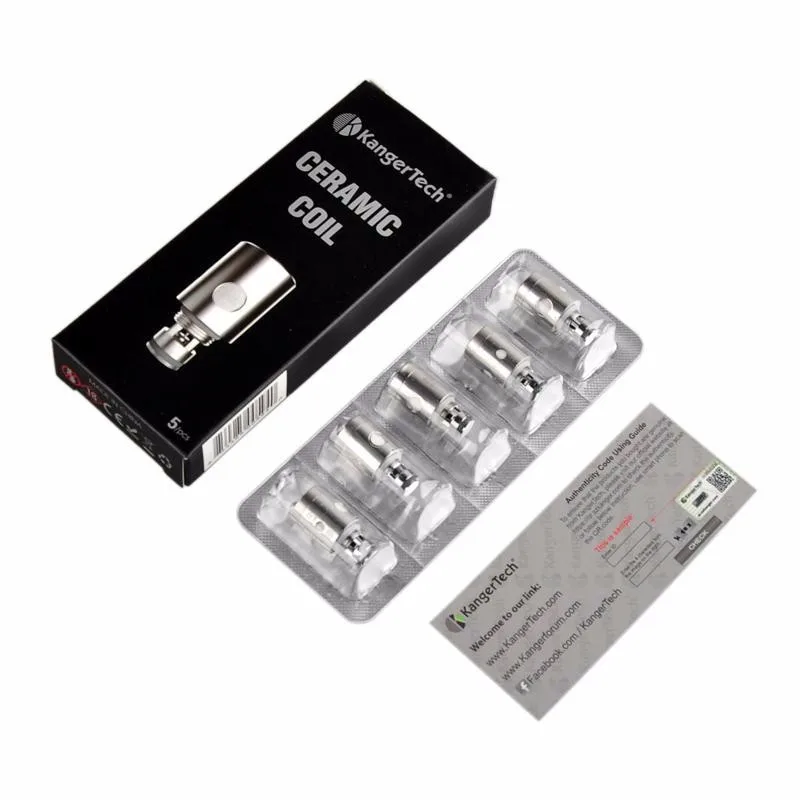 100% оригинальная керамическая катушка Kanger 0.5ohm Сменная головка для Subtank/Toptank 5 шт./лот|ceramic coil|coil replacementreplacement coil |