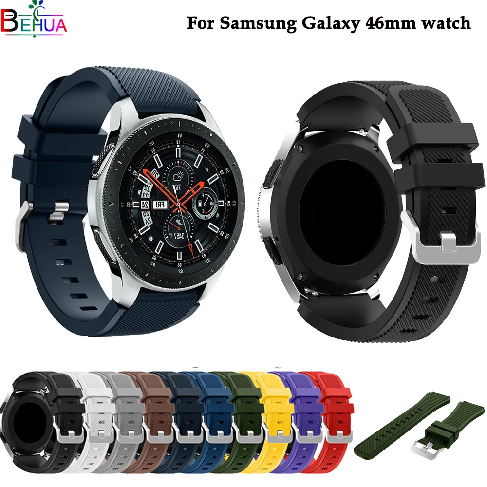 Ремешок силиконовый для Samsung Gear S3 22 мм сменный спортивный браслет Galaxy 46 мм|Ремешки