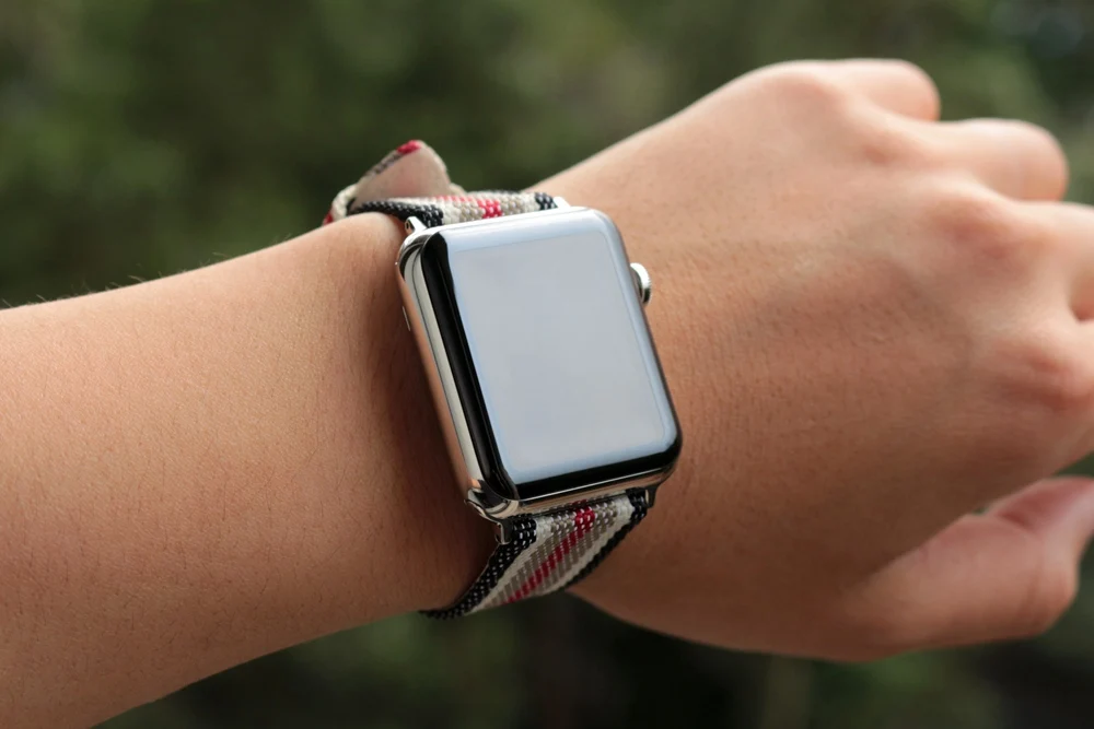 URVOI полотно холста для apple watch series 5 4 3 2 1 прочный ремешок iwatch итальянский вид