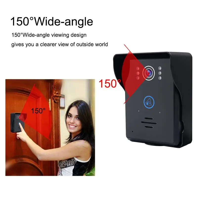 7 ''Проводной видео-телефон двери Водонепроницаемый дверь домофон горячая