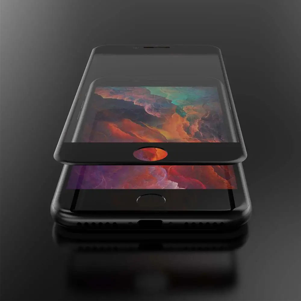 Защитное стекло ORICO черное закаленное 3d 9H с полным покрытием для iphone 6 7 8 изогнутое