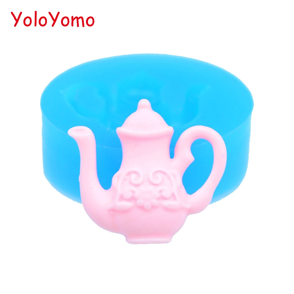 F034YL 20.5mm Teapot Silicone Mold - Cake Decorating Fondant Resin Polymer Clay DIY Handmade Dollhouse Candy Chocolate Wax | Дом и сад