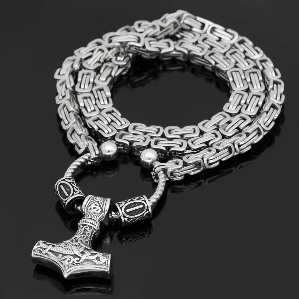 VikingCeltic скандинавский Викинг mjolnir из нержавеющей стали thor hammer ожерелье для