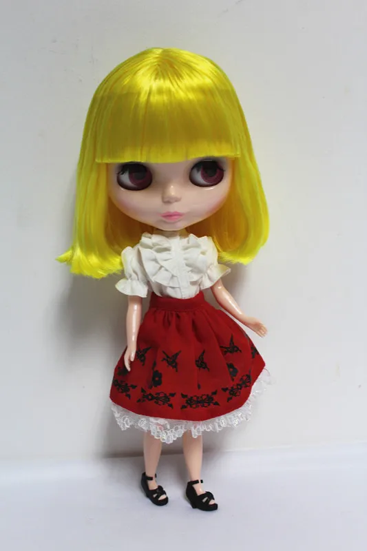 Желтая челка Blygirl кукла блайз с короткими волосами Обнаженная 380BL6685 обычная