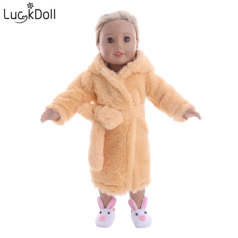 LUCKDOLL мягкие пижамы Ночная рубашка подходит 18 дюймов Американский 43 см Детские аксессуары для кукол, игрушки для девочек, поколение, подарок на день рождения - Цвет: n429