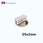 1000 шт. диаметр 5 мм x 2 мм 5x2 D5 * 2 D5 * 2 мм 5x2 мм 5*2 Неодимовый неодимовый редкоземельный постоянный магнит цилиндра для DIY