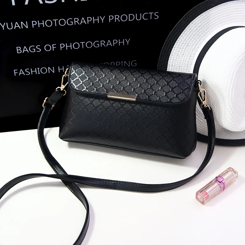 Маленькая сумка слинг в Корейском стиле для девочек клатч с бриллиантовым узором