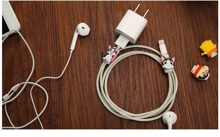 500 шт телефон зарядный кабель протектор USB шнур защитный чехол для кабеля для iphone провода защитные зажимы