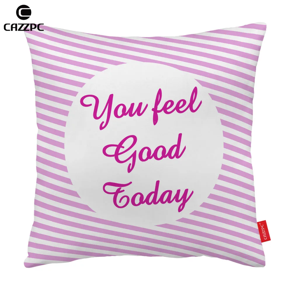 Gray Orange Pink Blue Stripe Quote Word Print Decorative Pillowcase Cushion Covers Sofa Chair Home Decor | Дом и сад