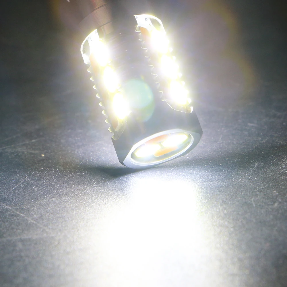 2X DC12 в 5630 28 SMD белый янтарь 1157 BAY15D 3157 7443 Двухцветная светодиодная лампа для