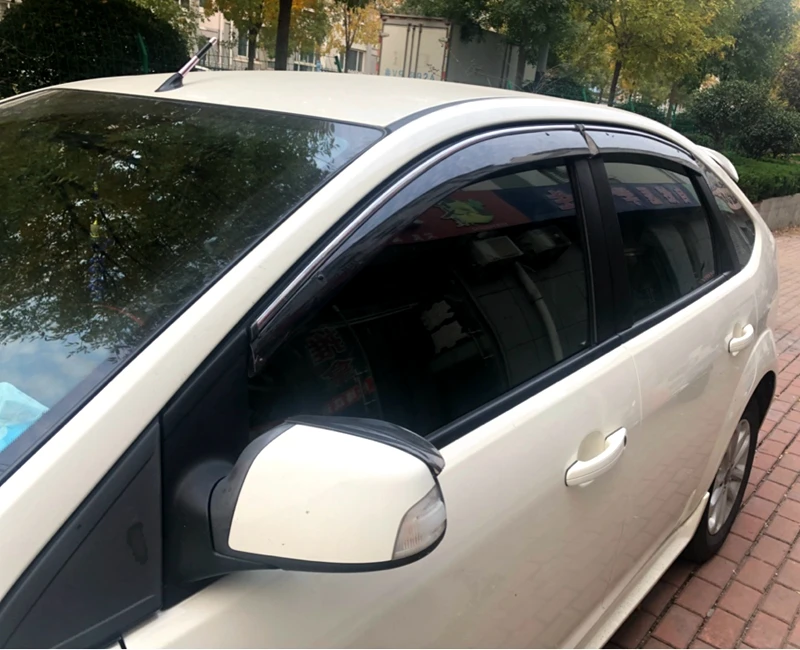 Для Ford Focus 2011- окна Козырьки Навесы дождь Защита от солнца дефлектор гвардии Vent протектор Чехлы 4 шт./компл. автомобильные аксессуары
