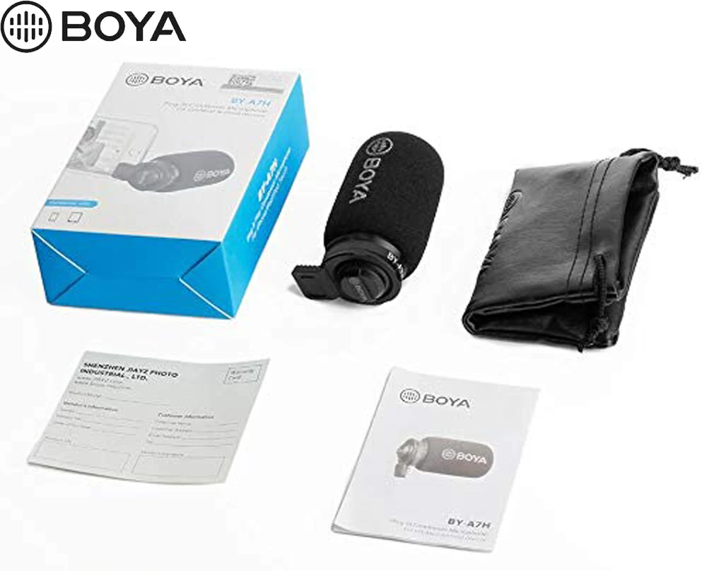 BOYA BY-A7H TRRS кардиоидный мини-пистолет форма направленного микрофона для