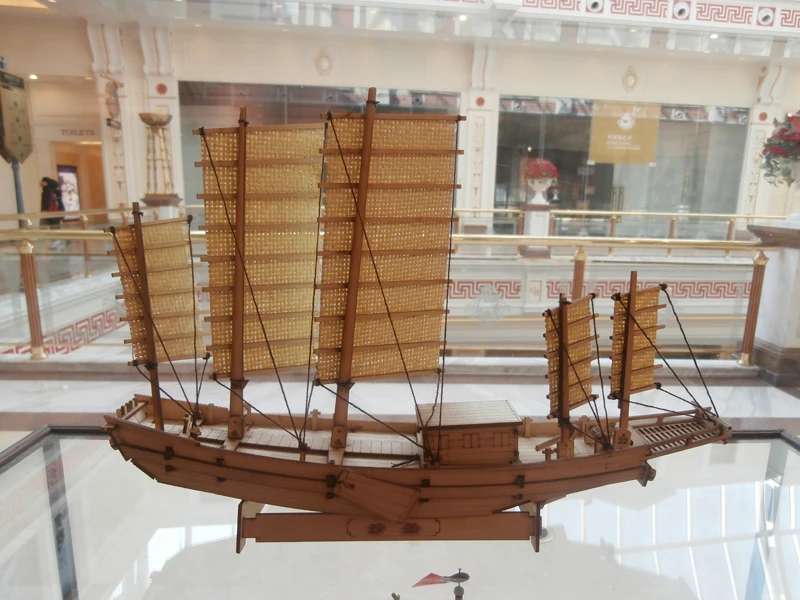 N Scale комплект модели корабля модель лодки деревянный Китай парусник большой мусорный корабль модель доска из павловнии наборы Z006