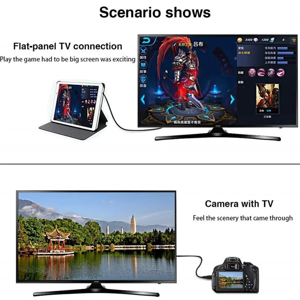 Мини HDMI к кабель папа мужчине 3D 1080p поддержка планшета видеокамера камера игровая