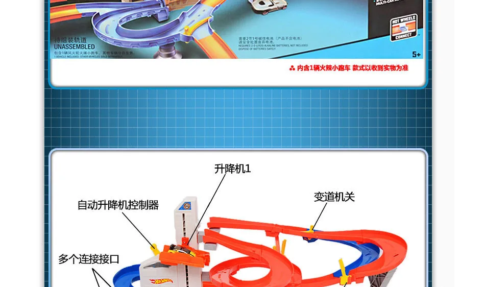 Hot Wheels Трек Электрический городской автомобиль квадратный автоподъемник скоростная автоскоростная модель машины Hotwheels Voiture автомобильные игрушки для детей подарок на день рождения CDR08