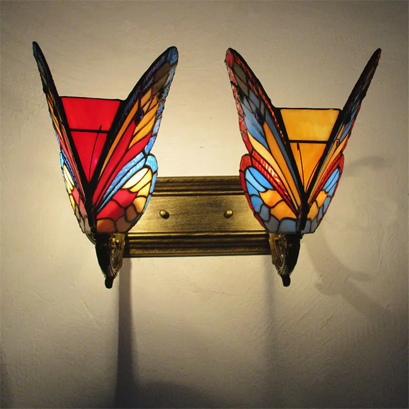 SGROW Арт Деко ручная работа стеклянная бабочка абажур светильники Современные