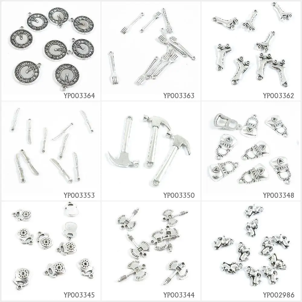 Античные посеребренные Подвески для изготовления украшений мышка топор