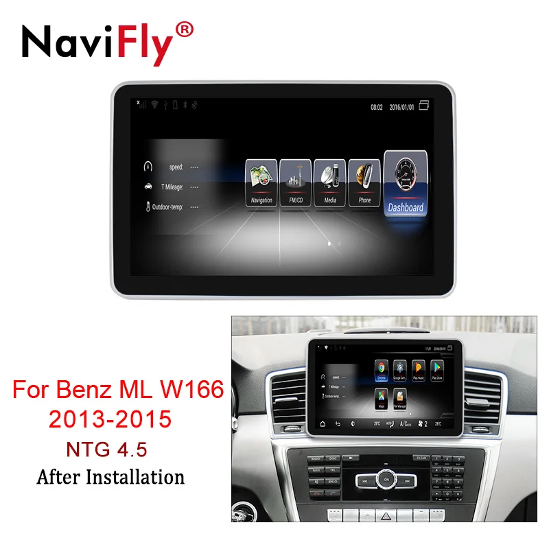 2013-2015NTG 4.5 NaviFly 3G ram 32G rom 4G LTE автомобильный аудио gps радио плеер для Benz ML W166 2012- с 9 ''full touch - Цвет: 2013-2015NTG 4.5