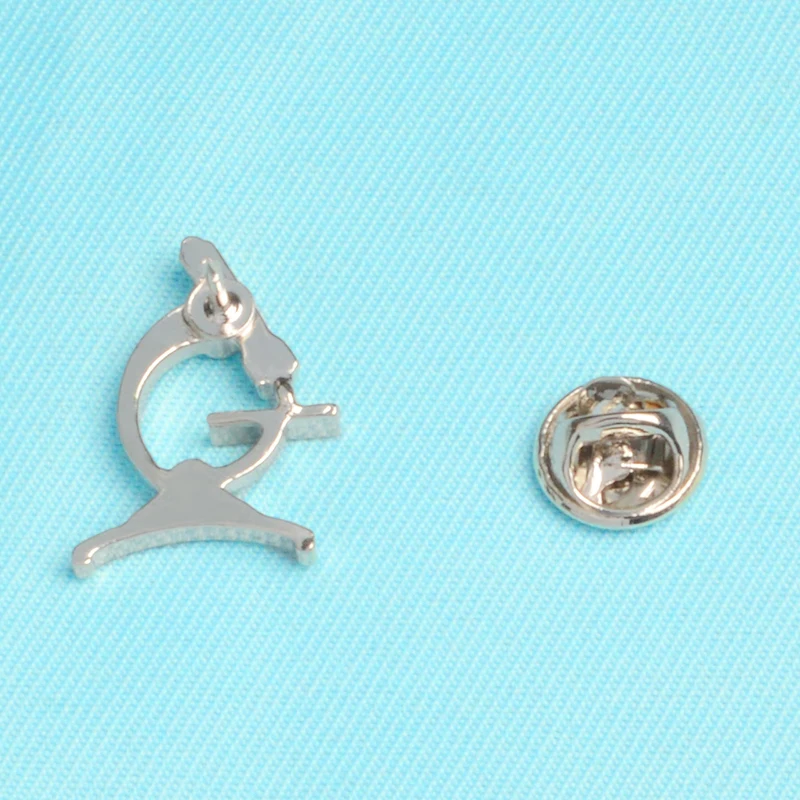 Брошь с булавкой для микроскопа металлическая научная химия научный брошь