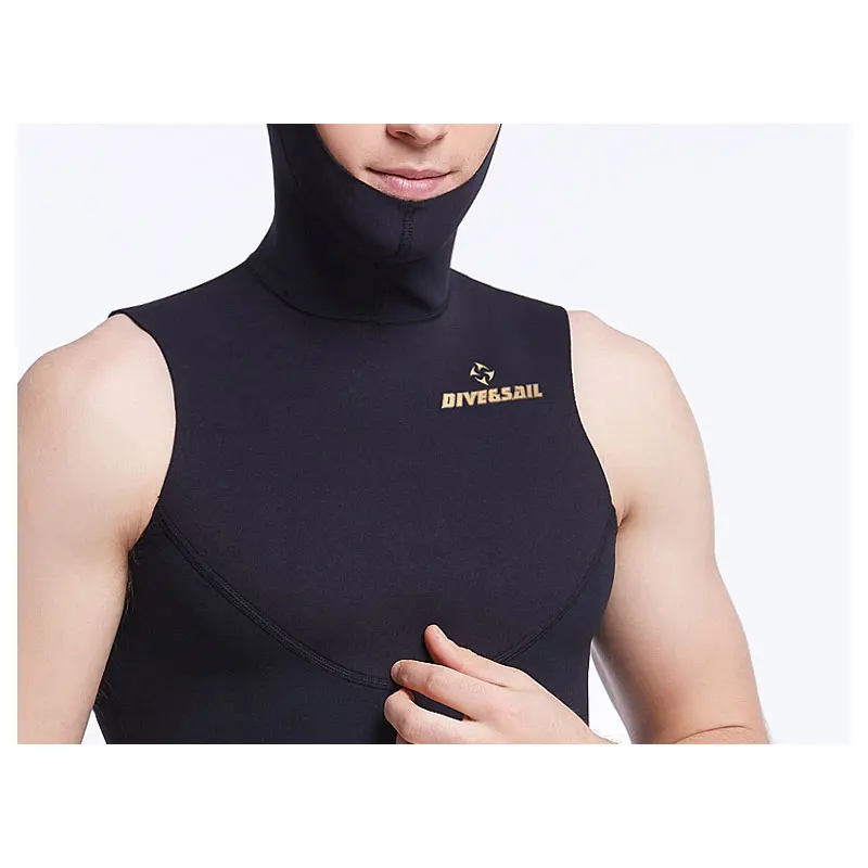 Неопреновая куртка 3 мм гидрокостюм верхняя черная передняя молния для