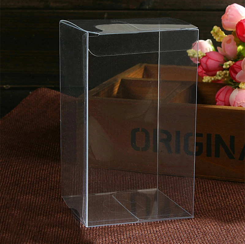 100pcs 9x9xh Jewelry Gift Box Clear Boxes Plastic Box Transparent Storage Pvc Box Packaging Display Pvc Boxen For Wed/christmas
