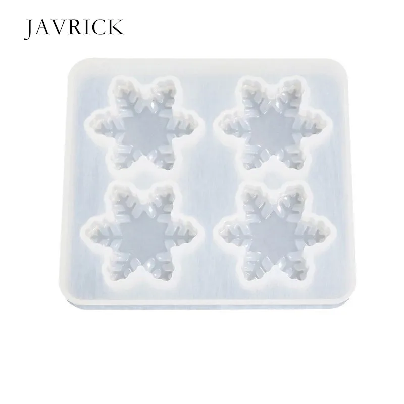 2 Cute Pet Paw Snowflake Pendant Silicone Resin Mold DIY Earrings Necklace Keychain Accessories Jewelry Making Tools - Цвет: 2