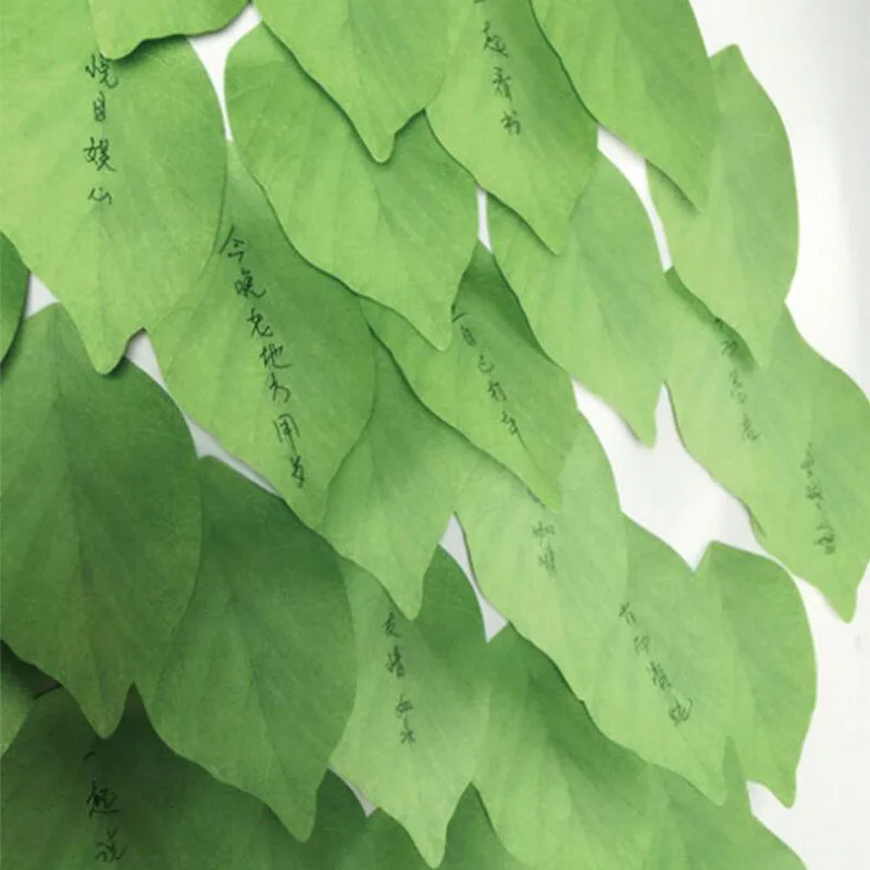 

Kawaii Memo Pads Simulation Leaf Notepad Color Self-Adhesive Sticky Notebook Sticker Bookmark School Office Supplies Stationery