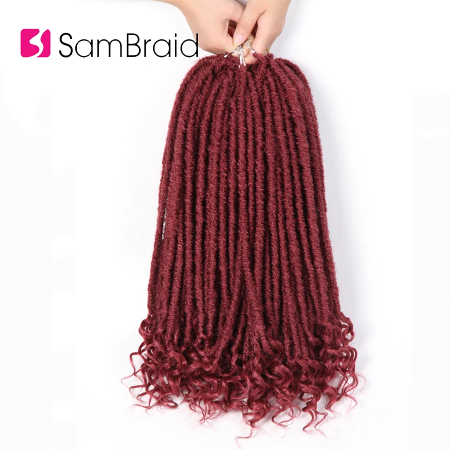 SAMBRAID Goddess Faux locs CURLY вязаные косички накладные волосы синтетические мягкие