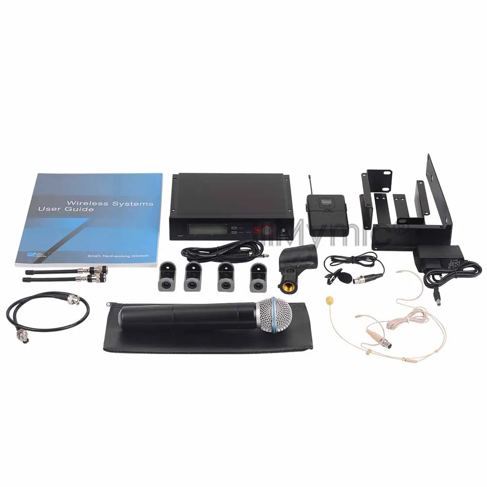 800 to 820MHZ SLX24 SLX14 UHF профессиональный беспроводной микрофон с 58A ручной SLX поясной передатчик гарнитура петличный Клип микрофон - Цвет: 800 to 820MHZ