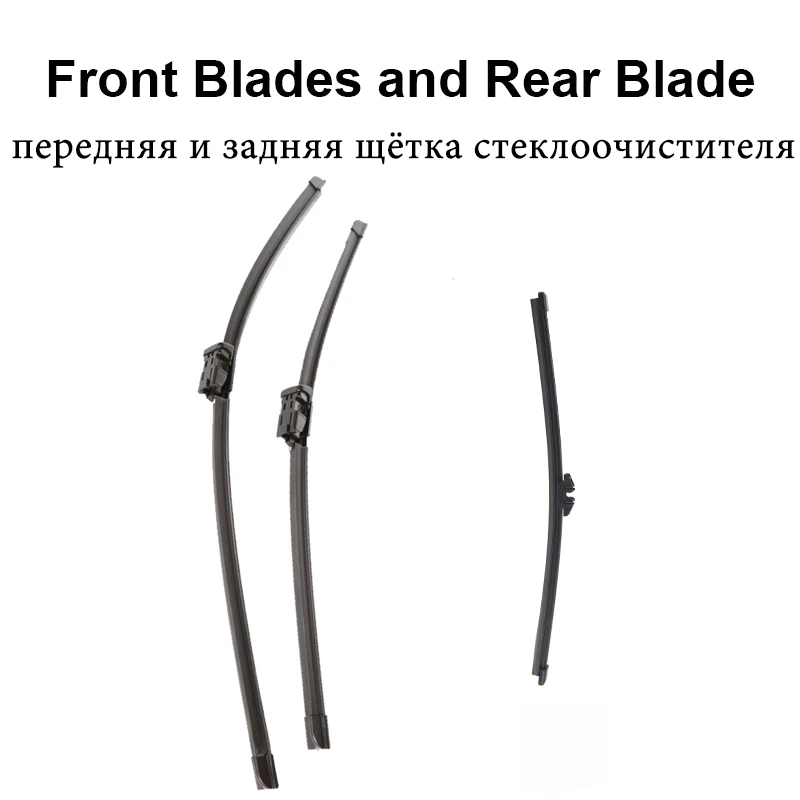 Front and Rear Wiper REFRESH Щетки стеклоочистителя для Volvo V40 Fit Push Button Armms 2012 2013 - Цвет: Front and Rear Wiper