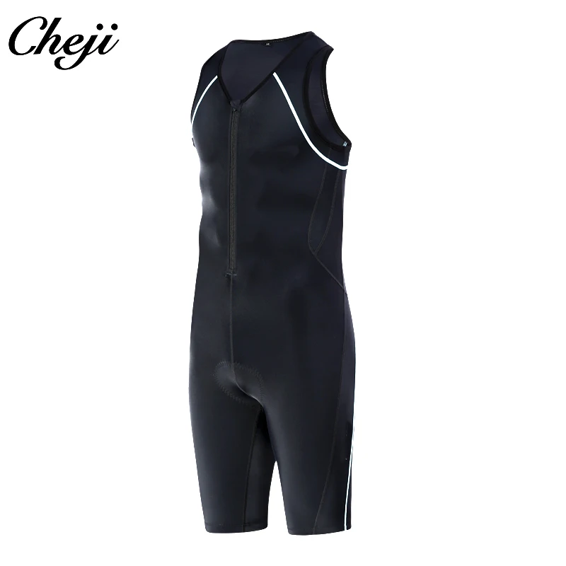 CHEJI Custom Pro триатлон костюм для мужчин и женщин без рукавов Велоспорт Skinsuit с задним