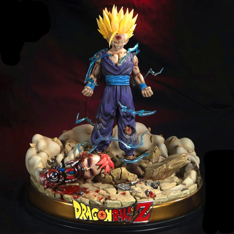 Многоцветный Аниме Dragon Ball Z War Damage Ver GK Супер Saiyan Сын Гохан 1/4 статуя из смолы фигурку модель Giocattolo G2539 - Цвет: Многоцветный