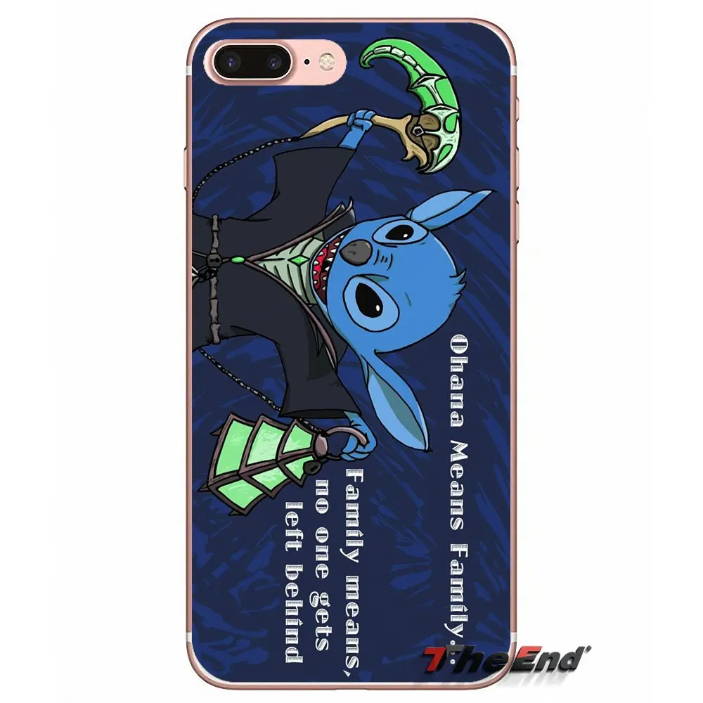 Мягкий чехол для iPhone X 4 4S 5 5S 5C SE 6 6S 7 8 Plus Samsung Galaxy J1 J3 J5 J7 A3 A5 2016 2017 Ohana значит семья Lilo