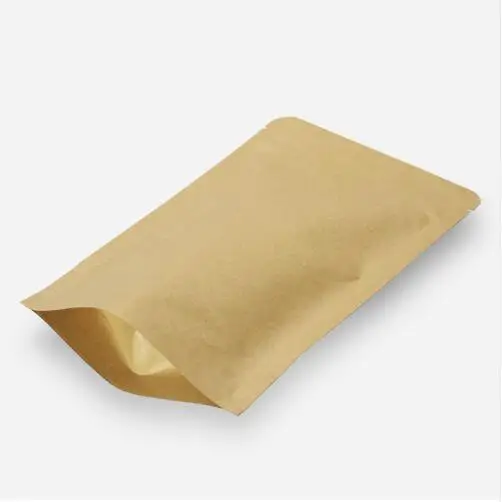 5 шт 18*26 см стоьте вверх крафт бумаги Ziplock пакеты для упаковки кофе упаковывая