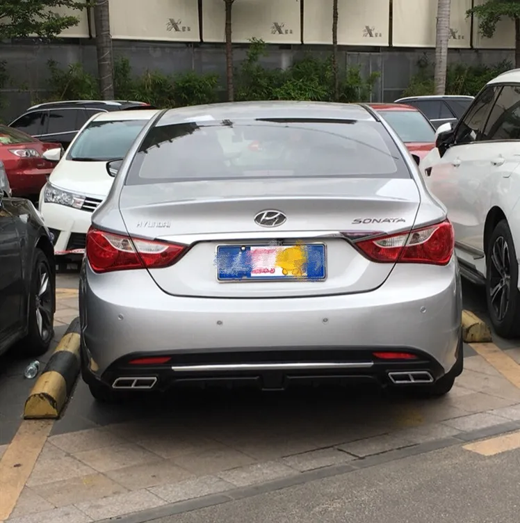 Для hyundai Sonata задний бампер Защита выхлопного отверстия для 2011 2012 Sonata тела набор бампер задняя Передняя Лопата задний спойлер