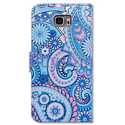 Bcov Марка Голубой Пейсли Крышка Случая Кожи Folio Для Samsung Galaxy S7 Edge 103027149 |