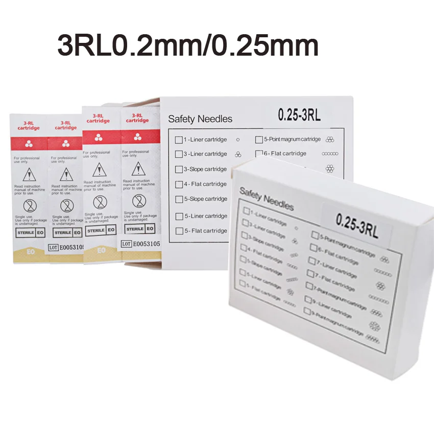 

Tattoo Cartridge Needles Kit 3RL RS SF F 50Pcs Eyebrow Lip Liner Permanent Makeup Microblading Needles Machine Pen Power Supply