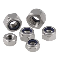 din985 304 stainless steel nylon self locking hex nuts anti tooth lock nut m5 m6 m8 m10 m12