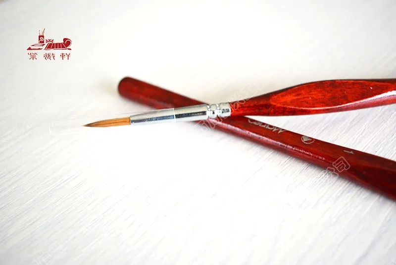 

6Pcs/Set Weasel Hair Aquarelle Paintbrush red Short Wooden Handle Artist Brushes Hook Line Pen Painting Materials Art Supplies