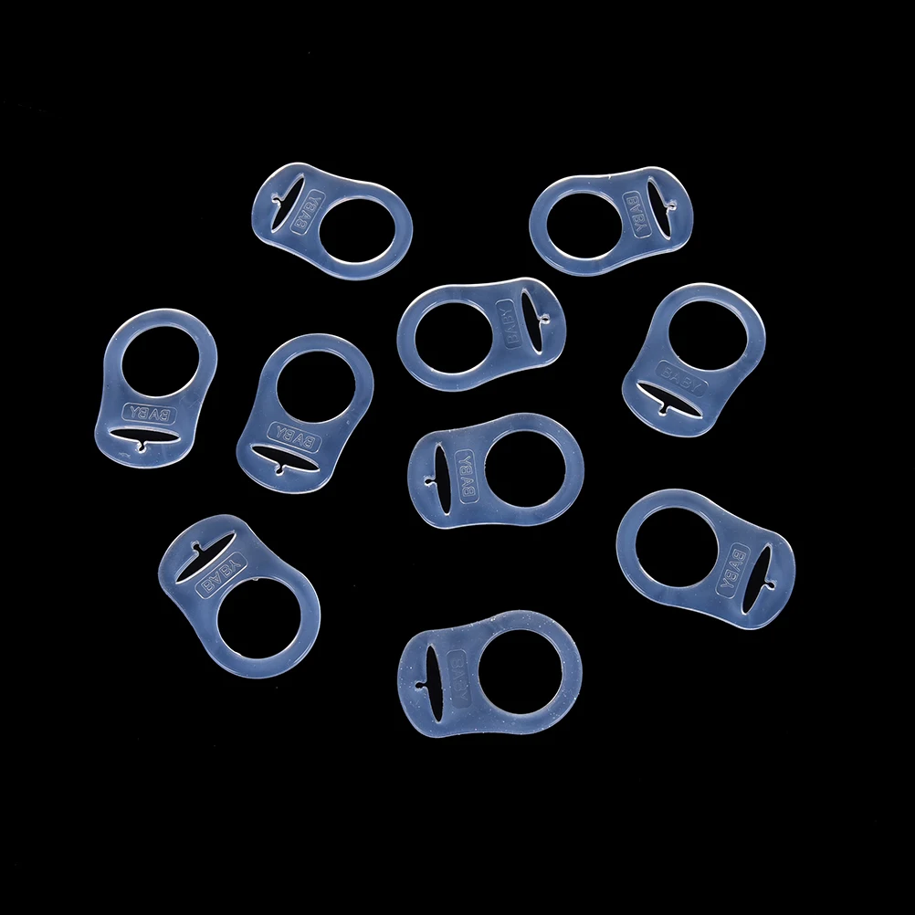 10 шт./Лот прозрачный цветной силиконовый держатель для соски-пустышки