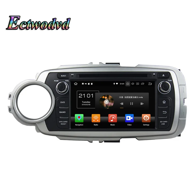 Ectwodvd Octa Core 4G Android 8.0/Quad 8.1 Car Multimedia DVD Player For Toyota Yaris 2012 2013 Left GPS | Автомобили и мотоциклы