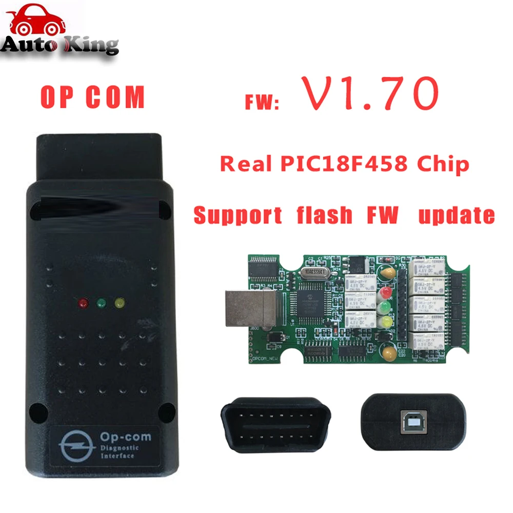С чипом PIC18F458! Лучшее качество! v1.70 OBD2 Op-com/Op Com/Opcom plus для opel scan tool Поддержка FLASH FW обновление