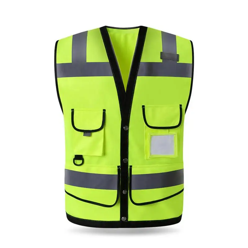 Fluorescent Yellow Открытый Ночной езда бег Hi-Vis жилет безопасности Светоотражающая куртка безопасности жилет Спорт на открытом воздухе ночью безопаснее свободный размер - Цвет: Fluorescent Yellow