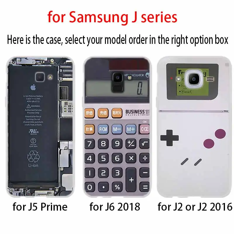 Классический чехол калькулятор для камеры Samsung J8 J4 J6 Plus 2018 J5 J3 J7 2017 EU 2016 Prime