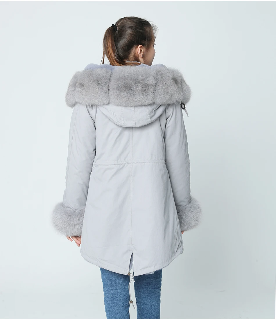 OFTBUY, длинная камуфляжная зимняя куртка, пальто, женская верхняя одежда, теплая Толстая парка, натуральный Лисий мех, воротник, пальто с капюшоном, Украина
