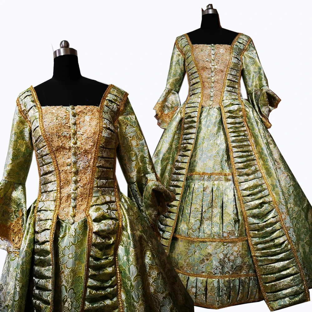 Женское винтажное платье в стиле 19 го века с рисунком Красной красавицы