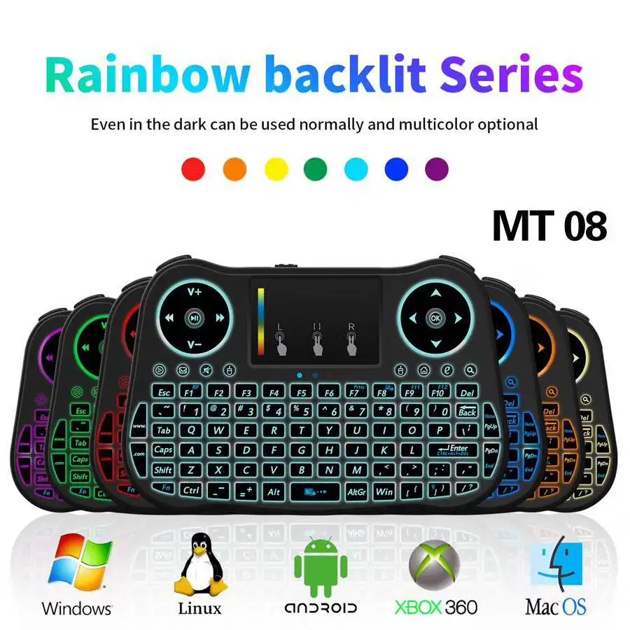 only MT08 keyboard Подлинная X96 MAX Smart tv Box Amlogic S905X2 Android 9,0 LPDDR4 4 Гб ОЗУ 64 Гб ПЗУ 2,4G/5G двойной wifi 1000M Lan BT 4K медиаплеер - Цвет: only MT08 keyboard