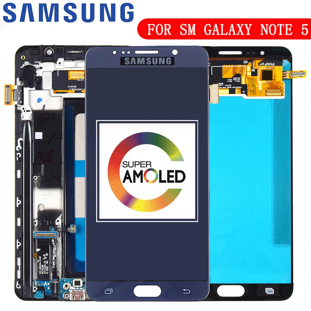 OLED ЖК-дисплей 5 7 дюйма для SAMSUNG Galaxy Note N920F сенсорный ЖК-экран Note5 N920A N9200 SM-N920 N920C |