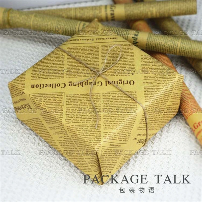 Подарочная бумага из крафтовой бумаги для упаковки цветов пинг-флорист 10