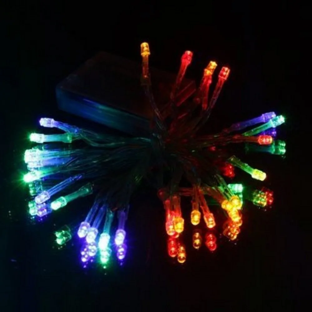 Фото Rgb 10 м светодиодные гирлянды 3 * AA на батарейках водонепроницаемые сказочные Rgb 10 м светодиодные гирлянды 3 * AA на батарейках водонепроницаемые сказочные